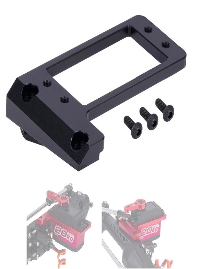 YSKMLOLP 1/10 RC Servo Mount, Aluminum Front Axle BAT Servo Mount Low Center of Gravity for 1/10 RC Crawler Car VP Capra F9 DIY LCG Chassis Upgrade Parts(Black) - Image 1
